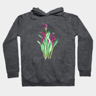 purple calla lily watercolor Hoodie